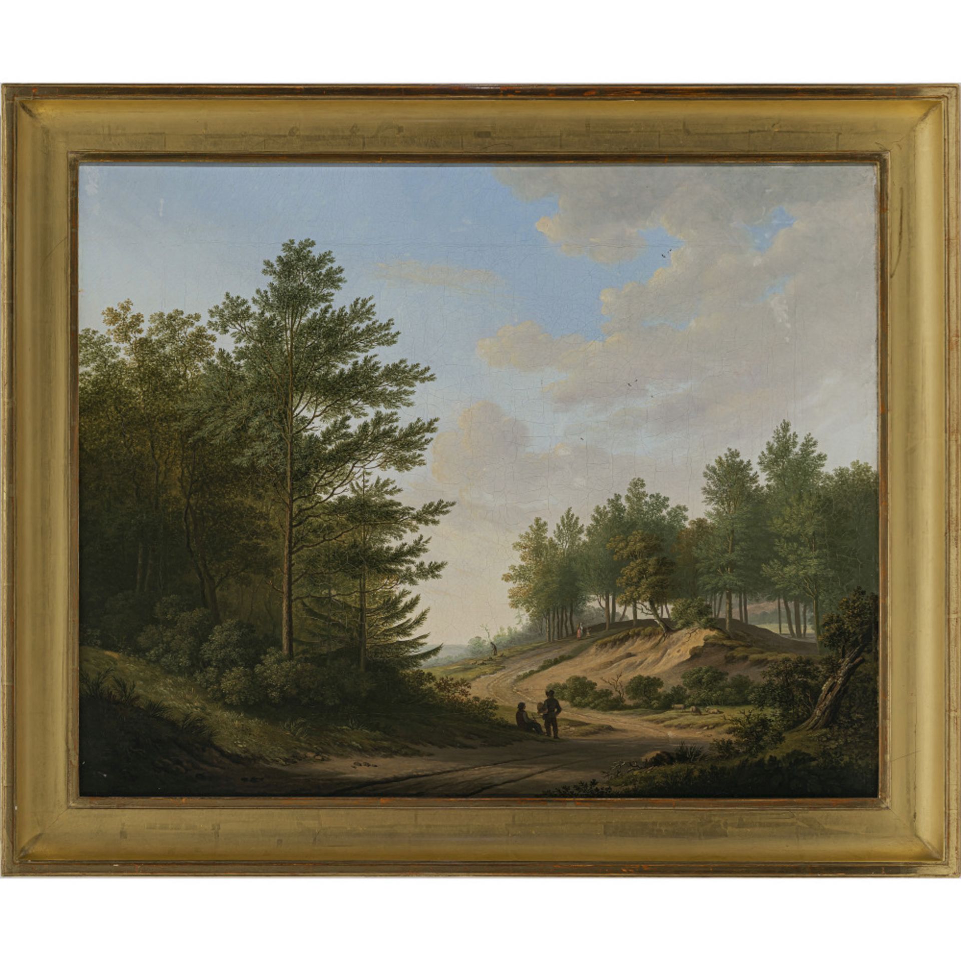 Deutsch 1. Hälfte 19. Jh. - Romantische Landschaft mit Figurenstaffage