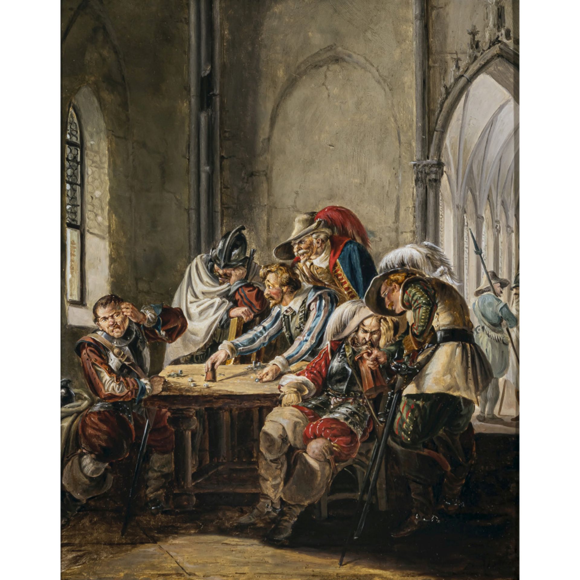 Dietrich (Heinrich Maria) Monten - Landsknechts playing dice