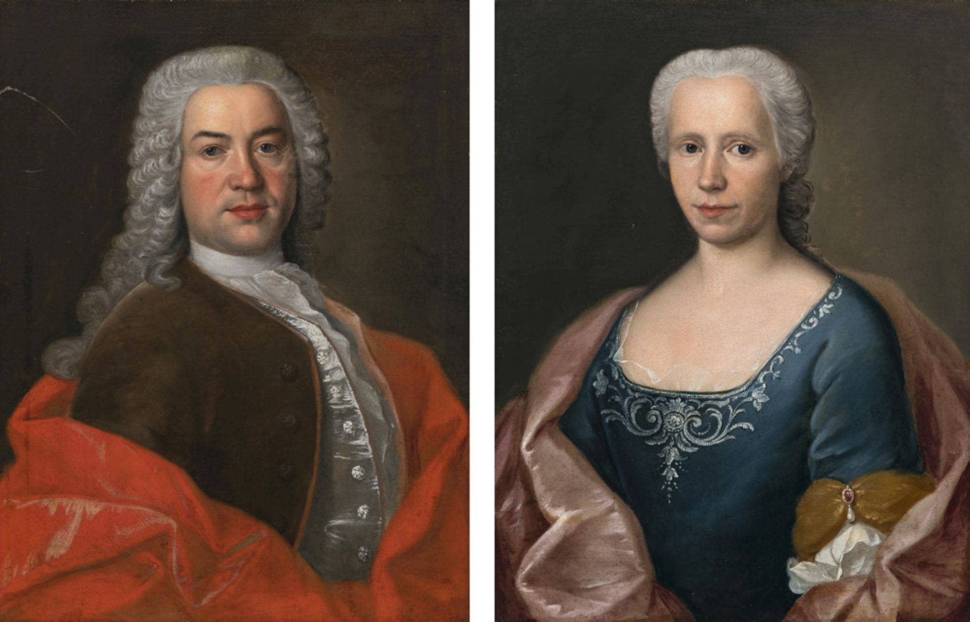 Deutsch mid-18th century - Portraits of the Behr couple