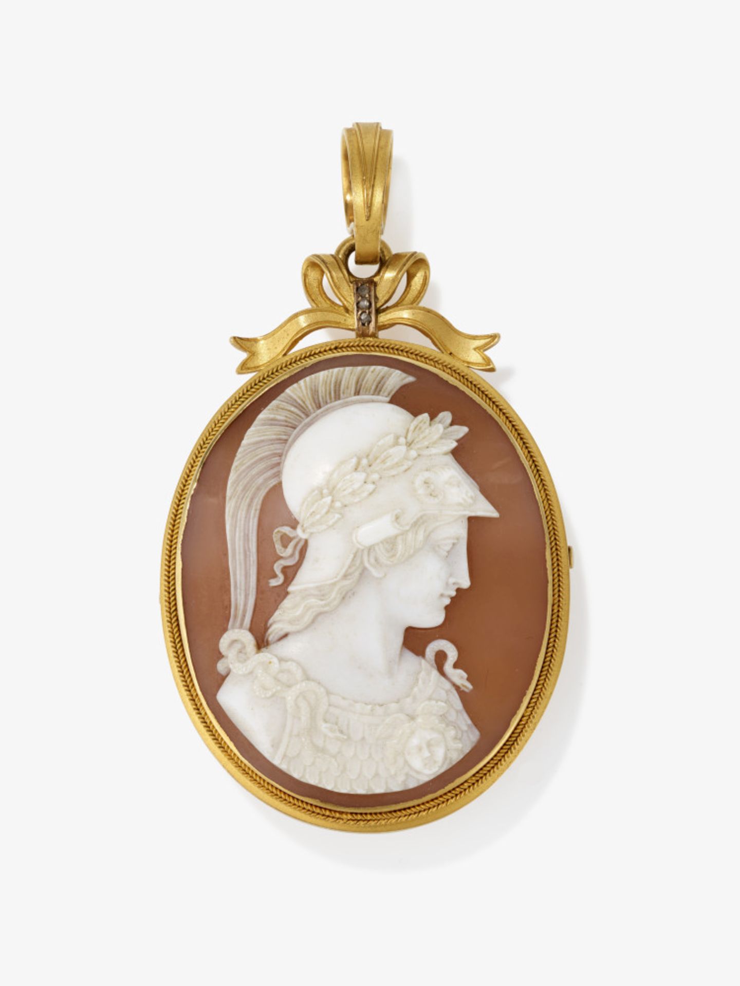 A gem brooch/pendant with a portrait of Athena - Vienna, circa 1875