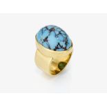 A ring with a turquoise cabochon - Nuremberg, Juwelier SCHOTT
