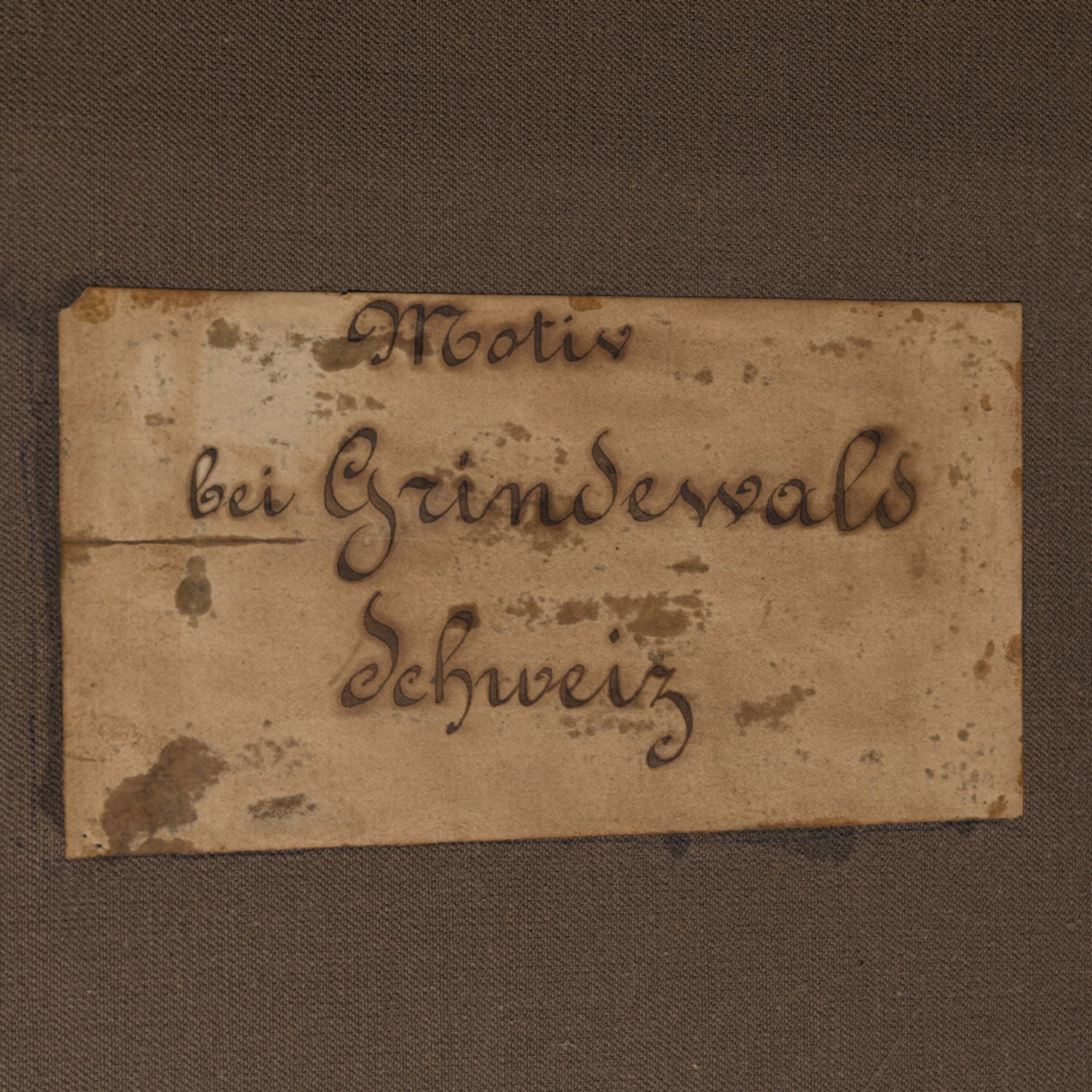 Unbekannt 19. Jh. - "Motiv bei Grindewald Schweiz" - Bild 4 aus 4