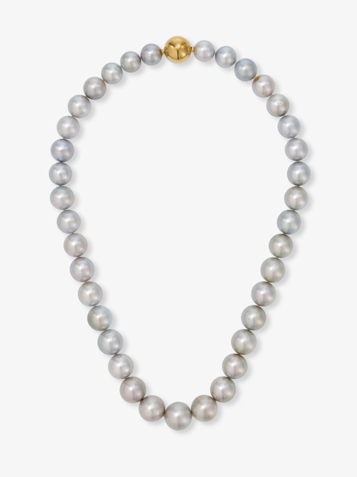 A silver-grey cultured pearl necklace - Image 2 of 2