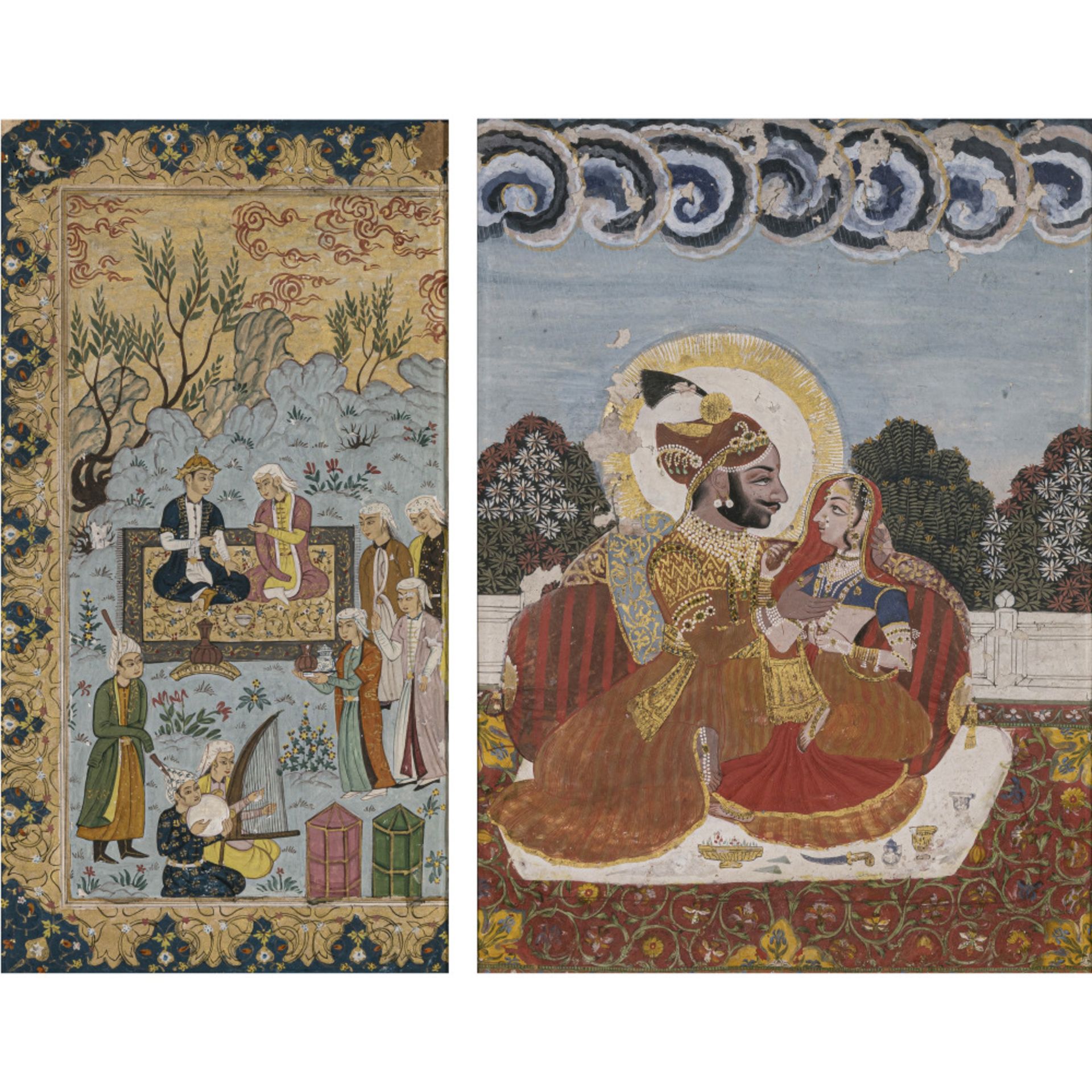 Zwei indische Miniaturen