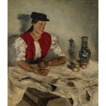 Paul Mathias Padua - Junge Frau am Wirtstisch. 1927