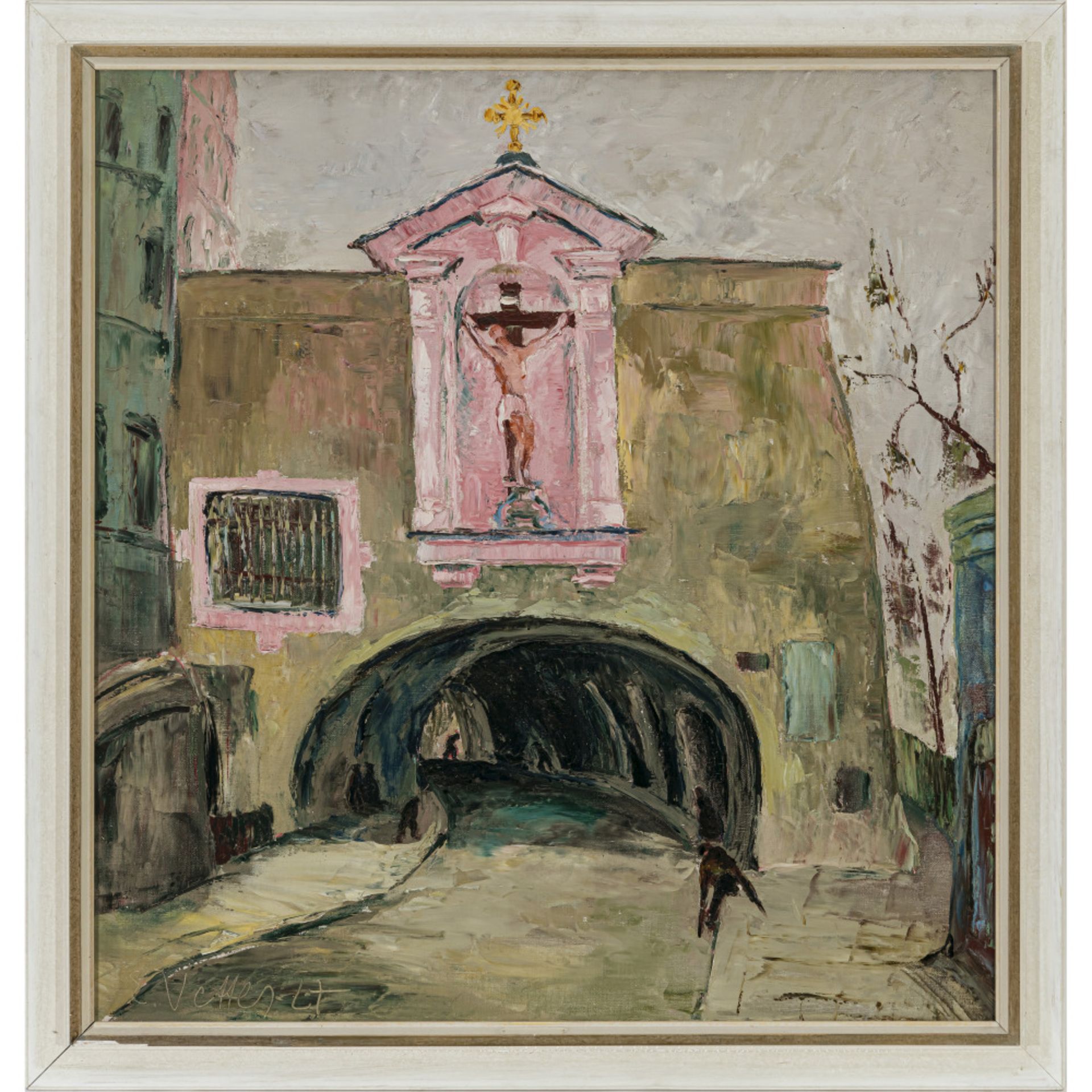 Charles (Karl Friedrich Alfred) Vetter - Torbogen mit Christuskreuz. 1927 - Bild 2 aus 3