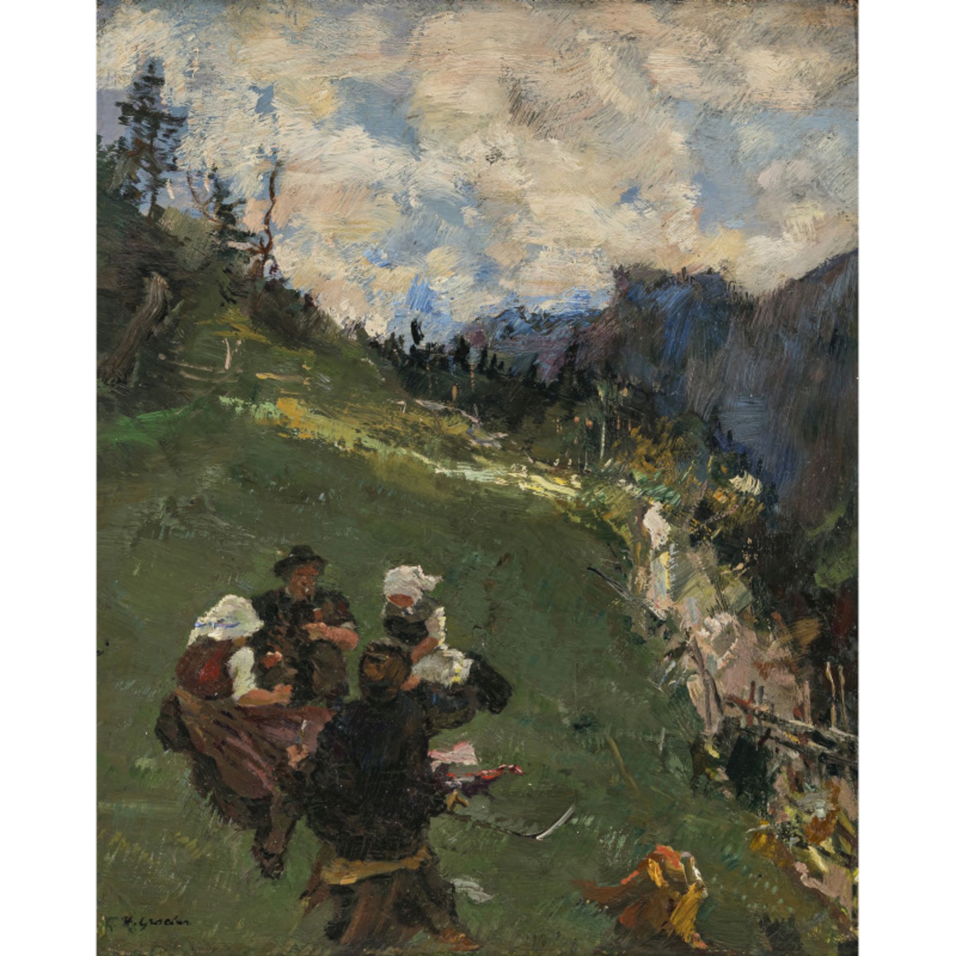 Hermann Groeber - Mountain peasants. 1917