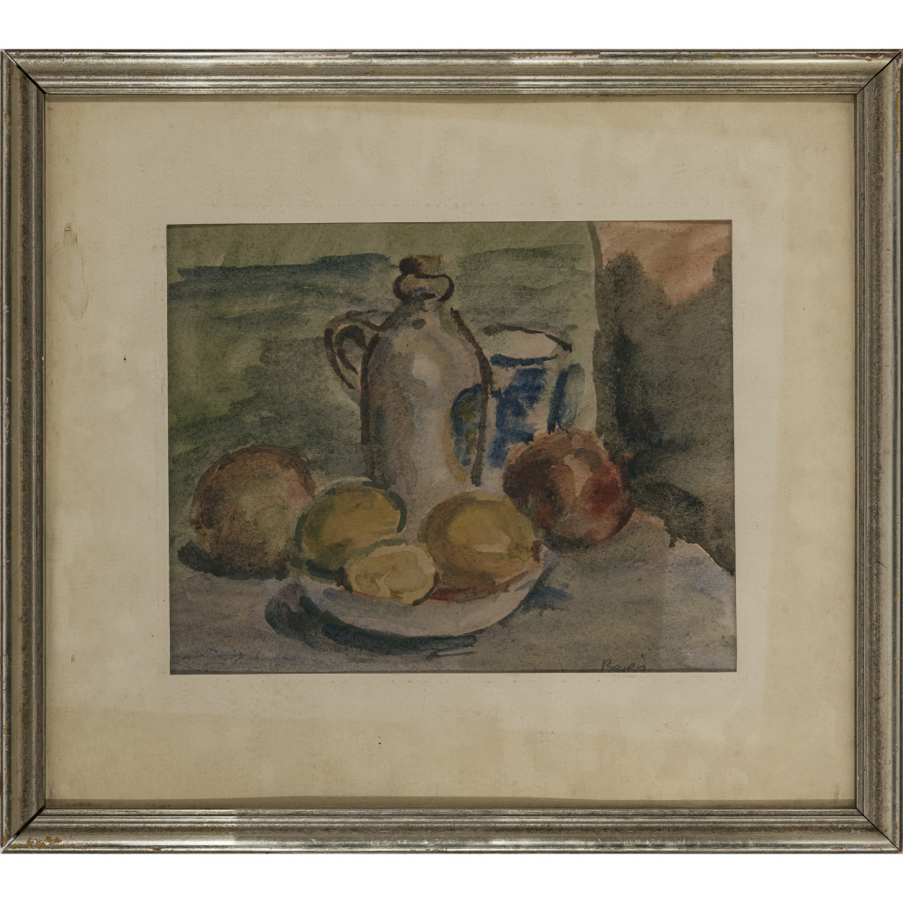 Rüdiger Berlit - Still life with fruits and clay bottle - Image 2 of 2