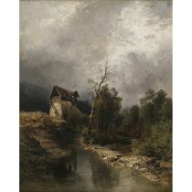 Josef Wenglein - Mühle am Bach. 1891