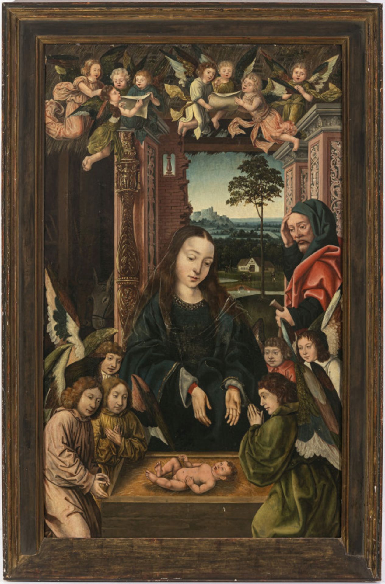 Antwerpen 1st half of the 16th century - The Nativity with angel concert