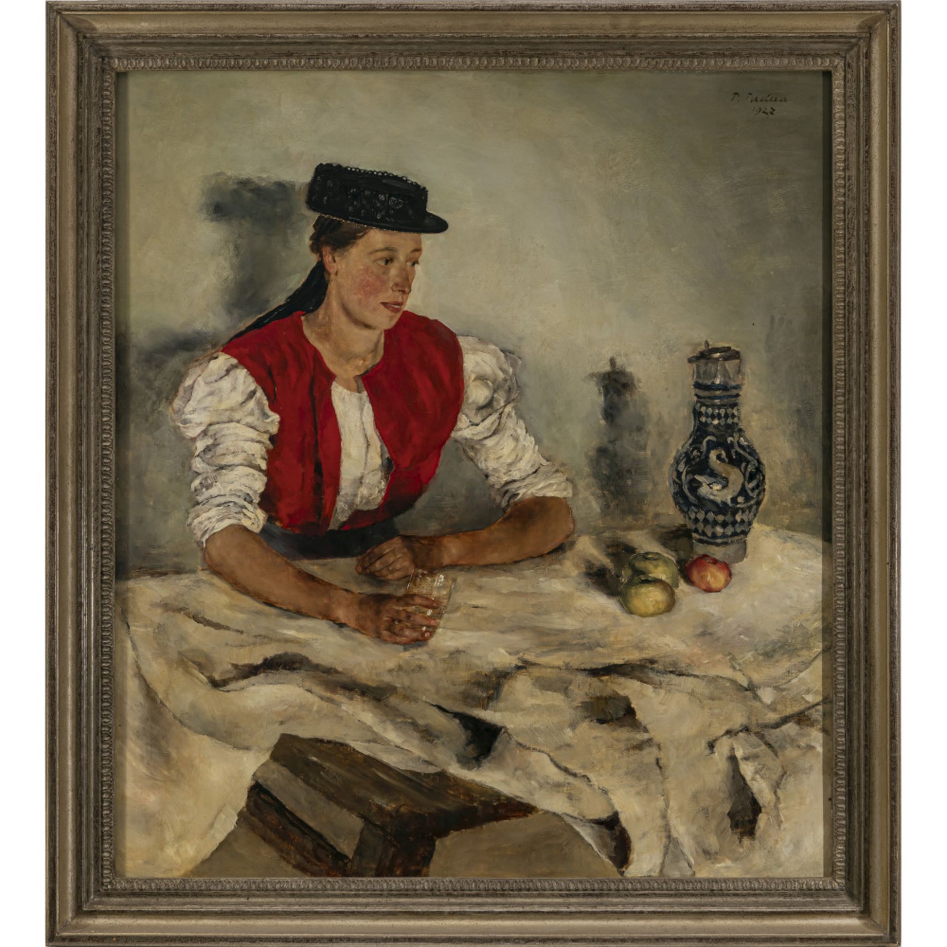 Paul Mathias Padua - Young woman at the inn table. 1927 - Image 2 of 2