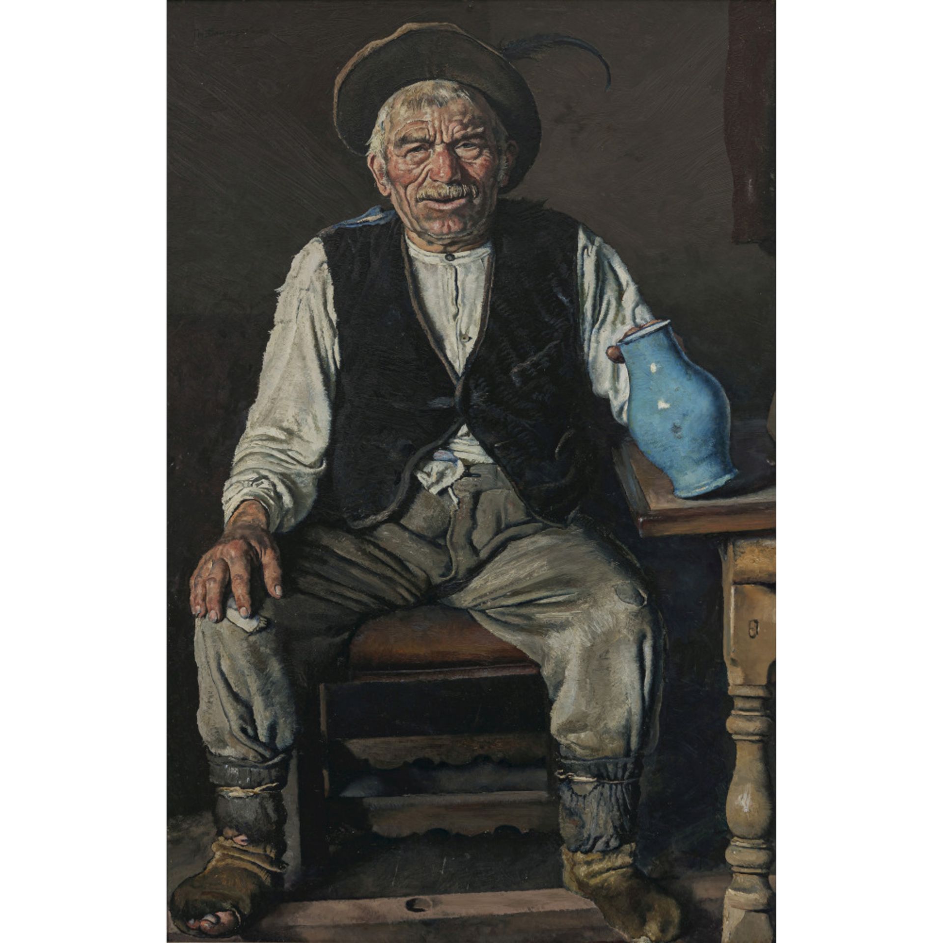 Thomas Baumgartner - Old man with a blue jug
