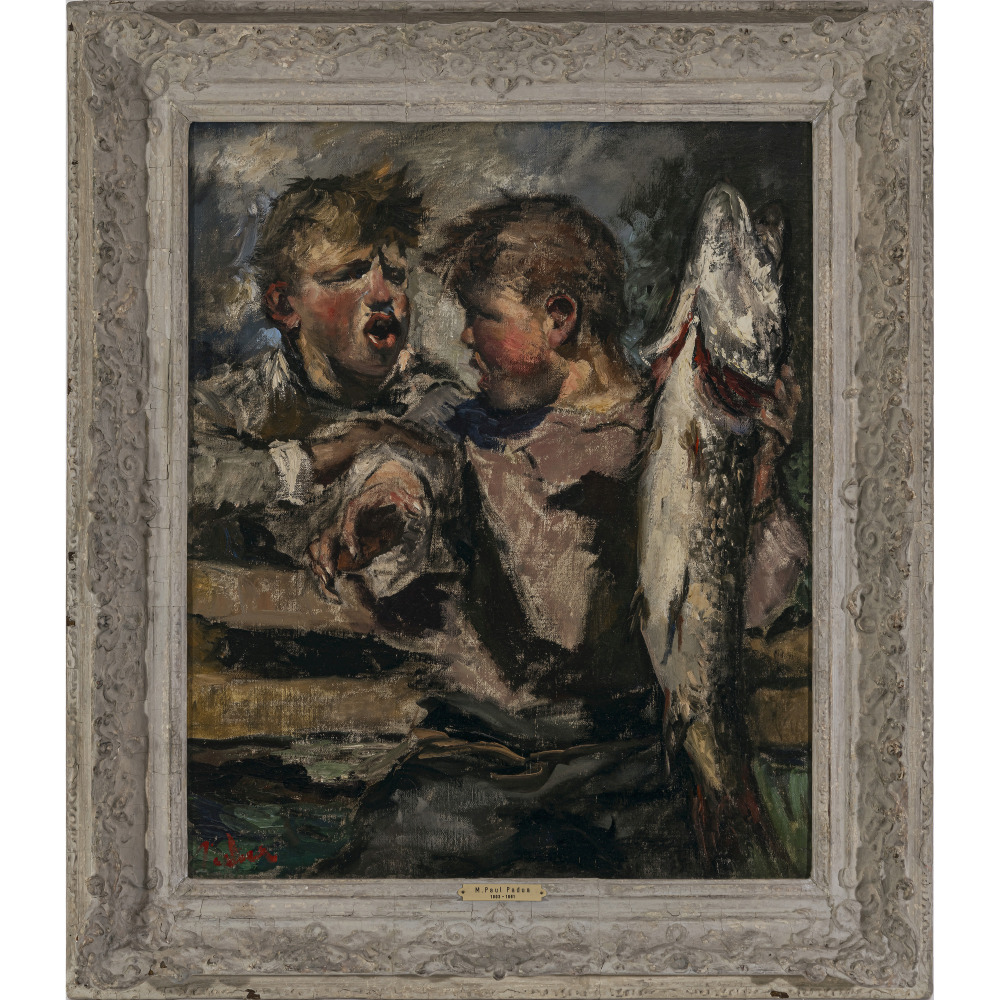 Paul Mathias Padua - Two boys with fish - Image 2 of 2