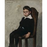 Thomas Baumgartner - Portrait of a seated boy. 1917