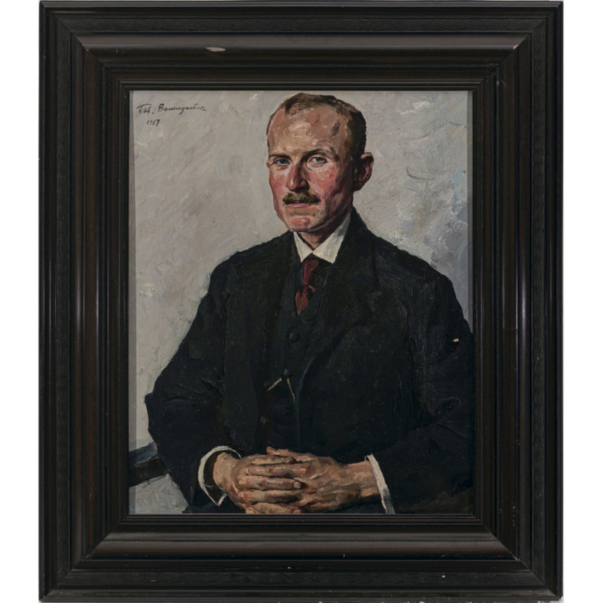 Thomas Baumgartner - Portrait of a man. 1917 - Image 2 of 2