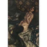 Albert von Keller - Seated female nude. 1914