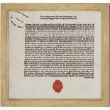 Herzog Albrecht IV. von Bayern - Printed letter regarding the award of the ducal fiefs