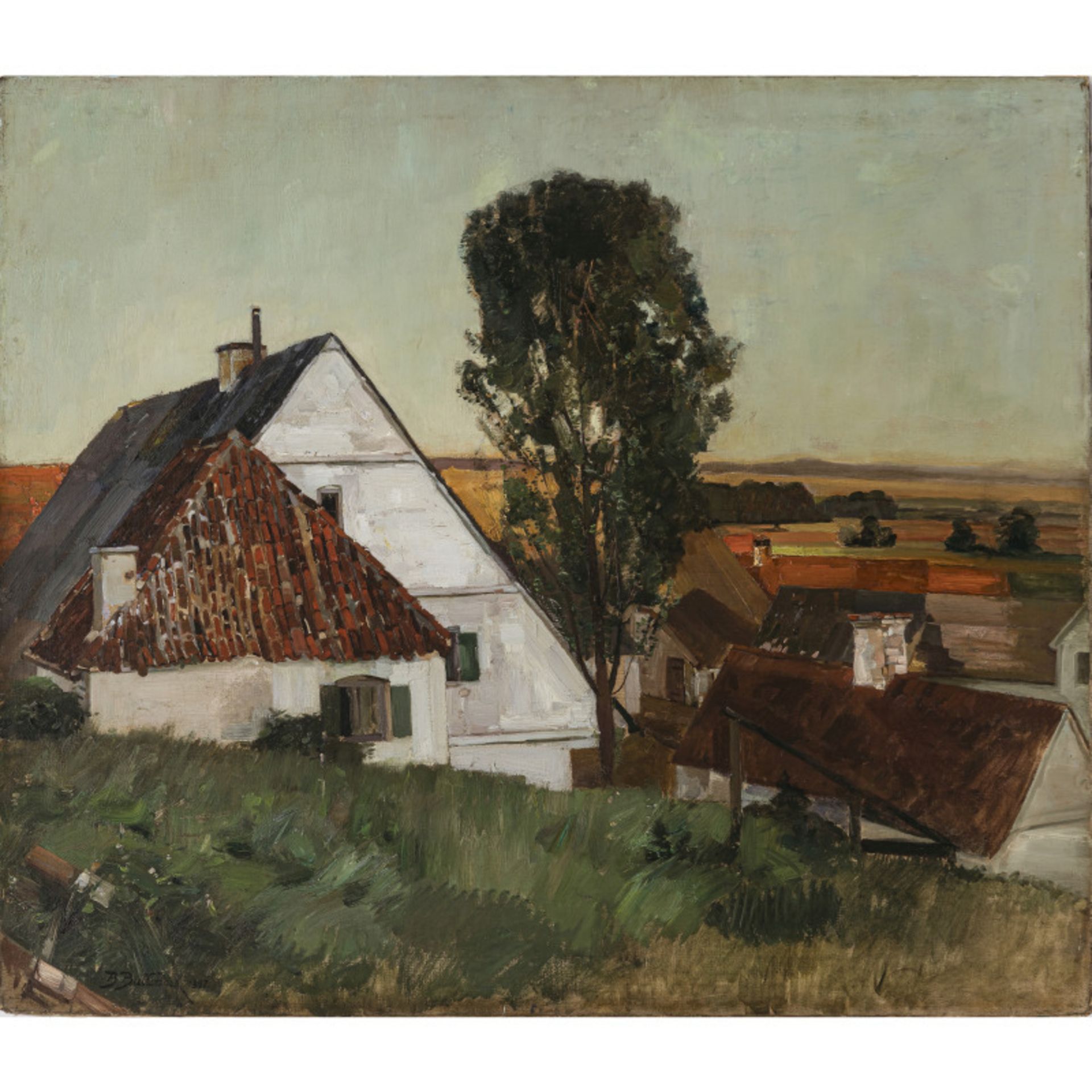 Bernhard Buttersack - Blick auf einen Bauernhof. 1897