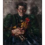 Paul Mathias Padua - Peasant woman with rooster. 1926