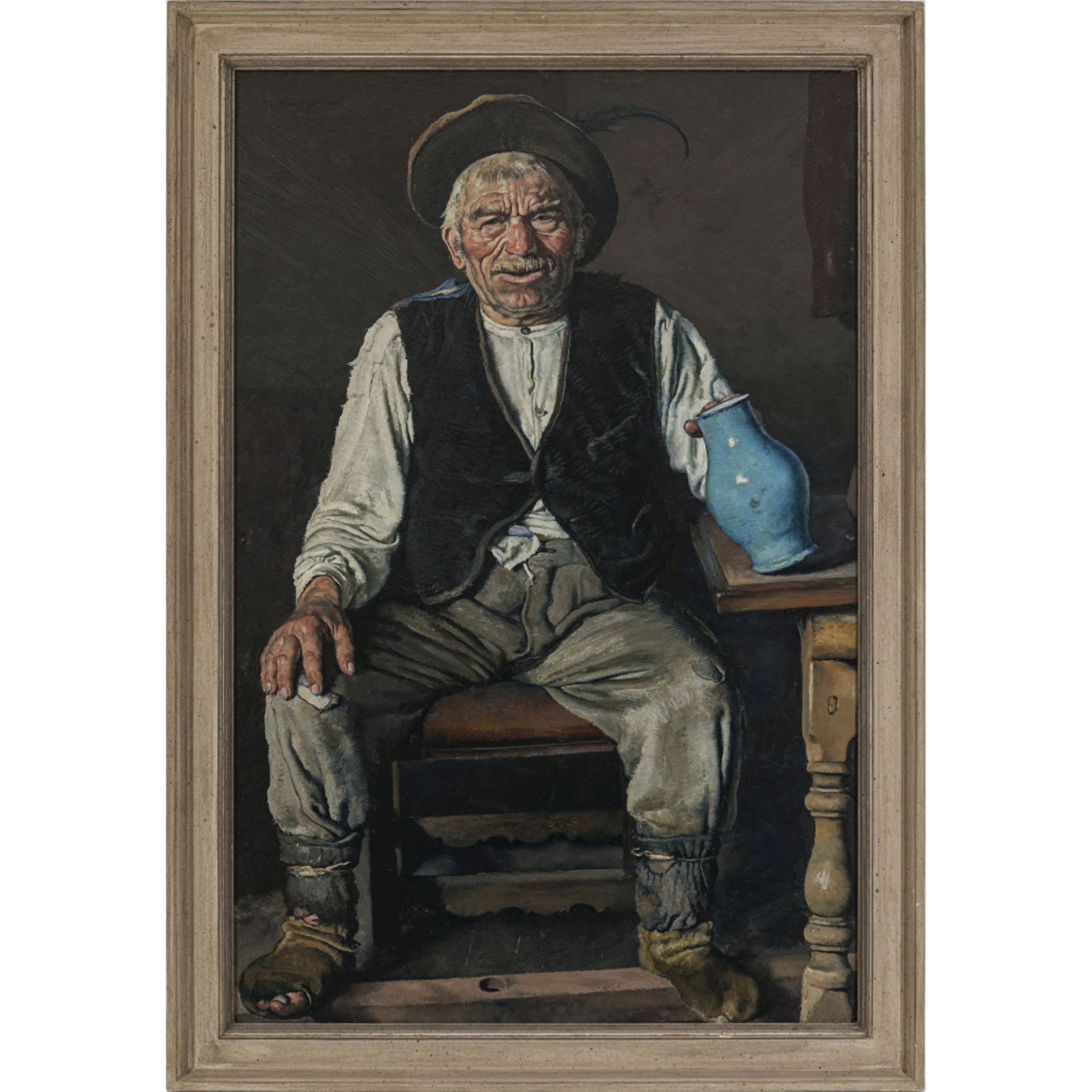 Thomas Baumgartner - Old man with a blue jug - Image 2 of 3