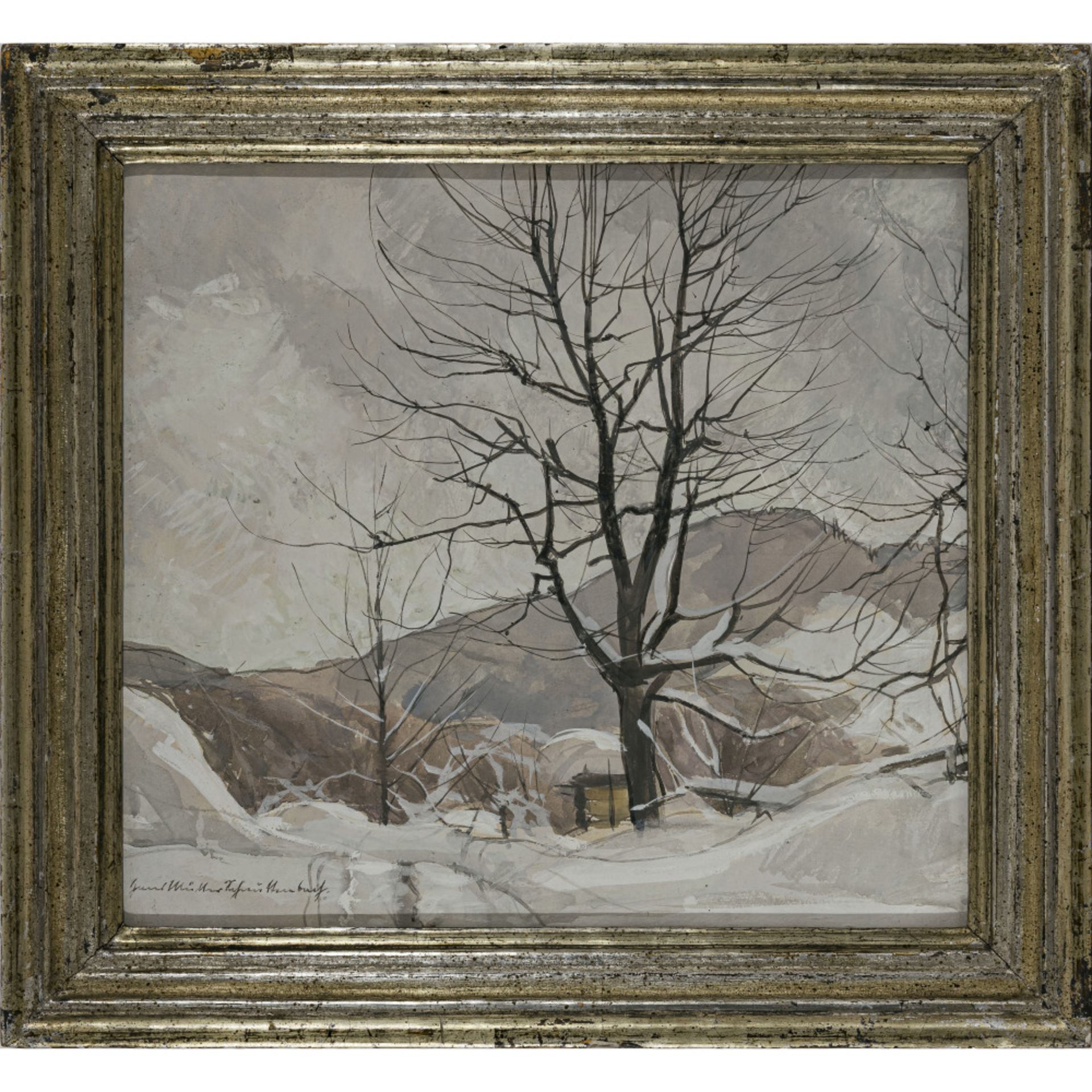 Hans Müller-Schnuttenbach - "Winterlandschaft". 1955 - Bild 2 aus 3