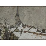 Hans Müller-Schnuttenbach - Snowy village. 1944