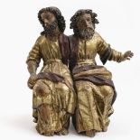 A pair of seated apostles - South German, circa 1600