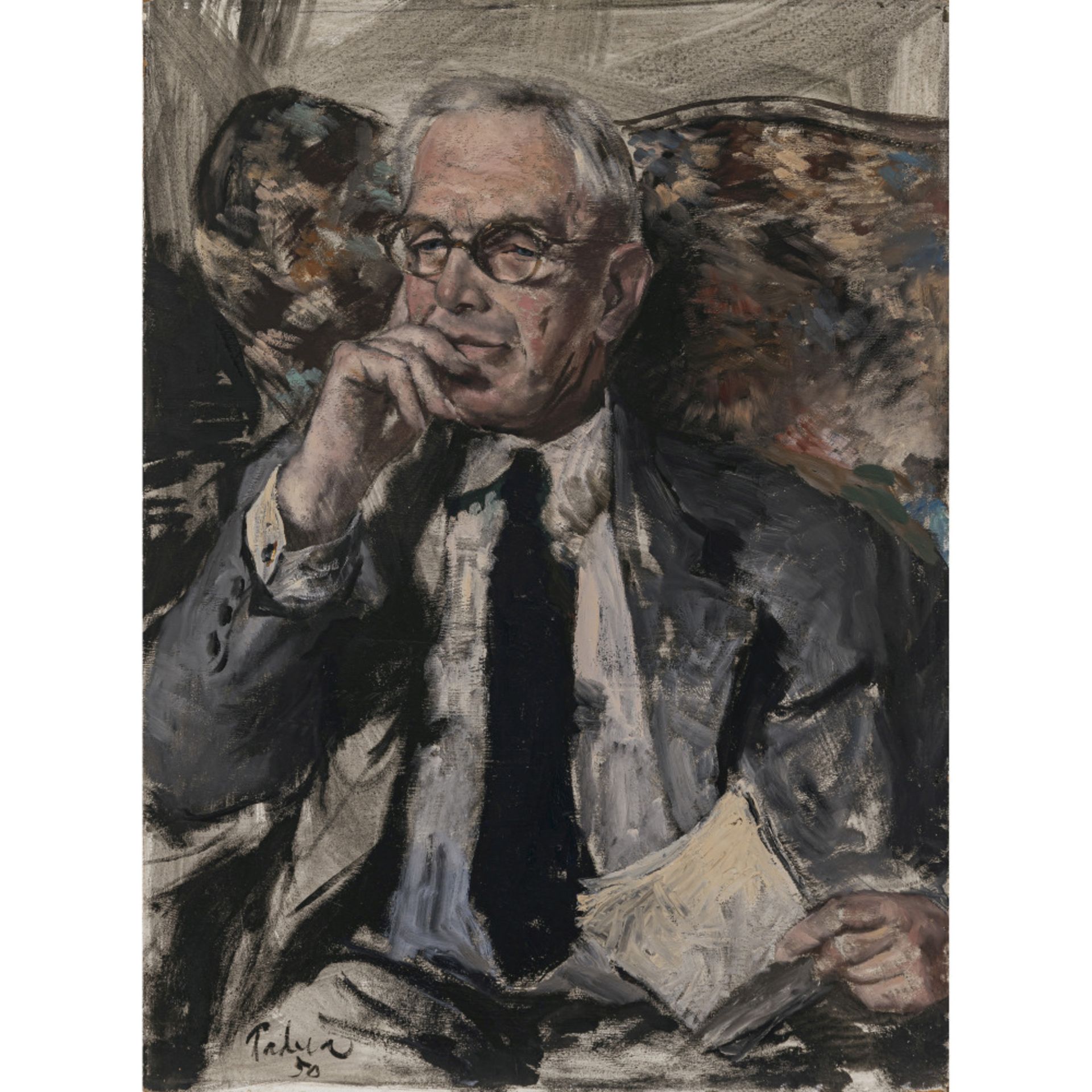 Paul Mathias Padua - Portrait of a gentleman in an armchair. 1950