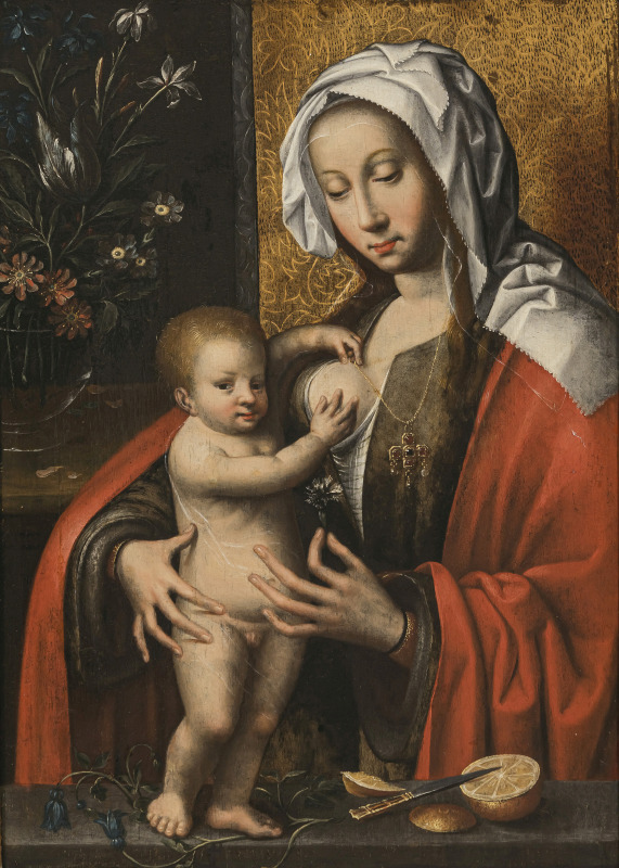 Joos van Cleve, Nachfolge 2. Hälfte 16. Jh. - Maria mit dem Kind