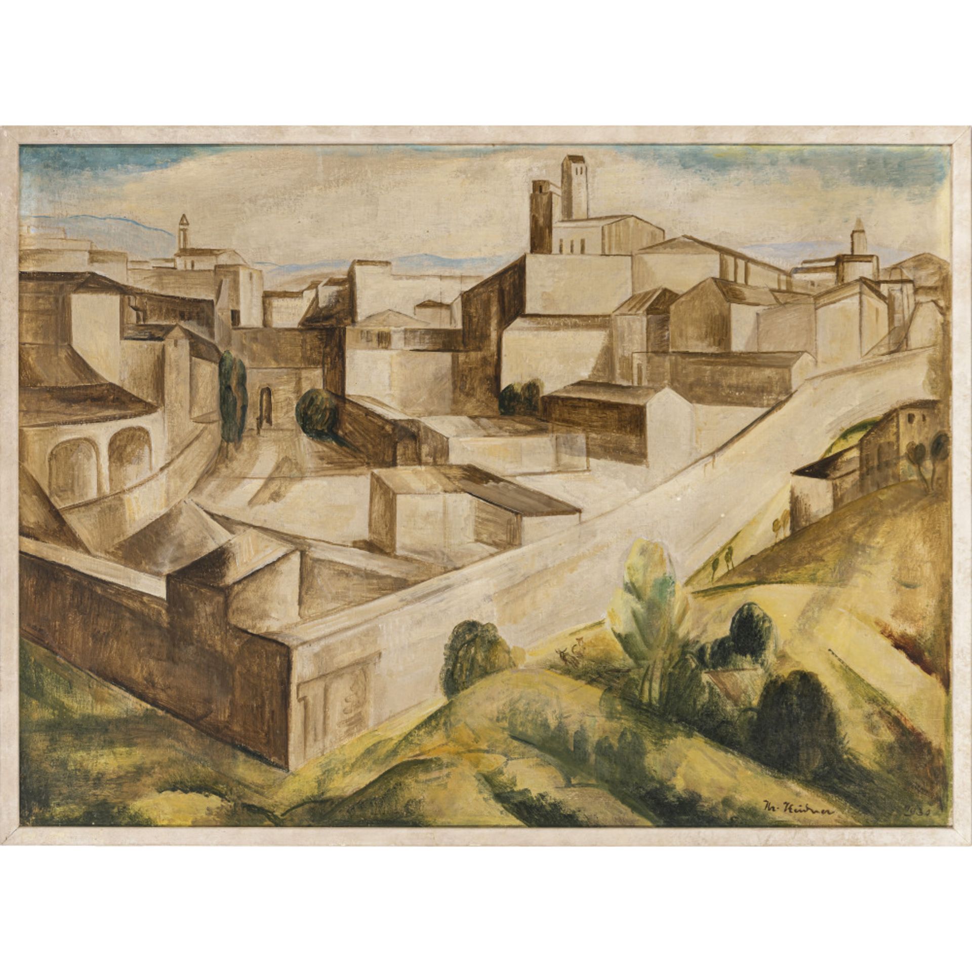 Heinrich Heidner - Blick auf Volterra. 1930 - Bild 2 aus 3