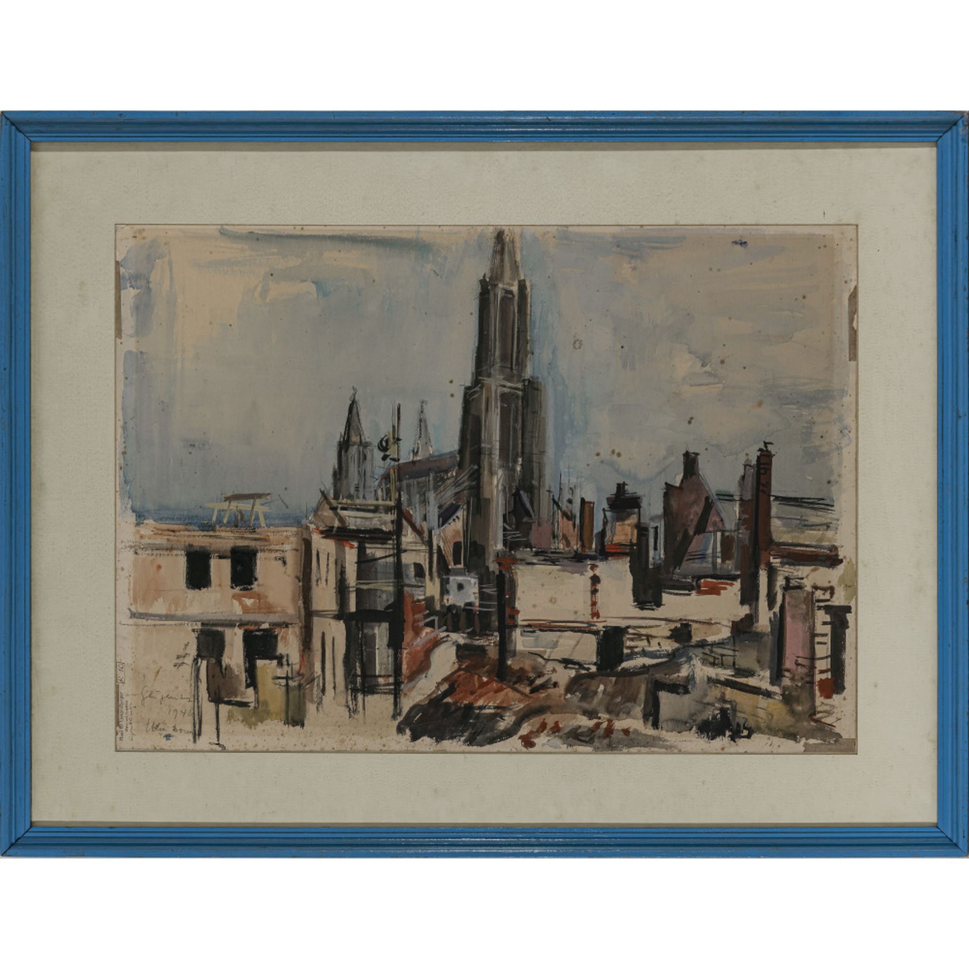 Otto Geigenberger - Ansicht von Ulm. 1946 - Bild 2 aus 2