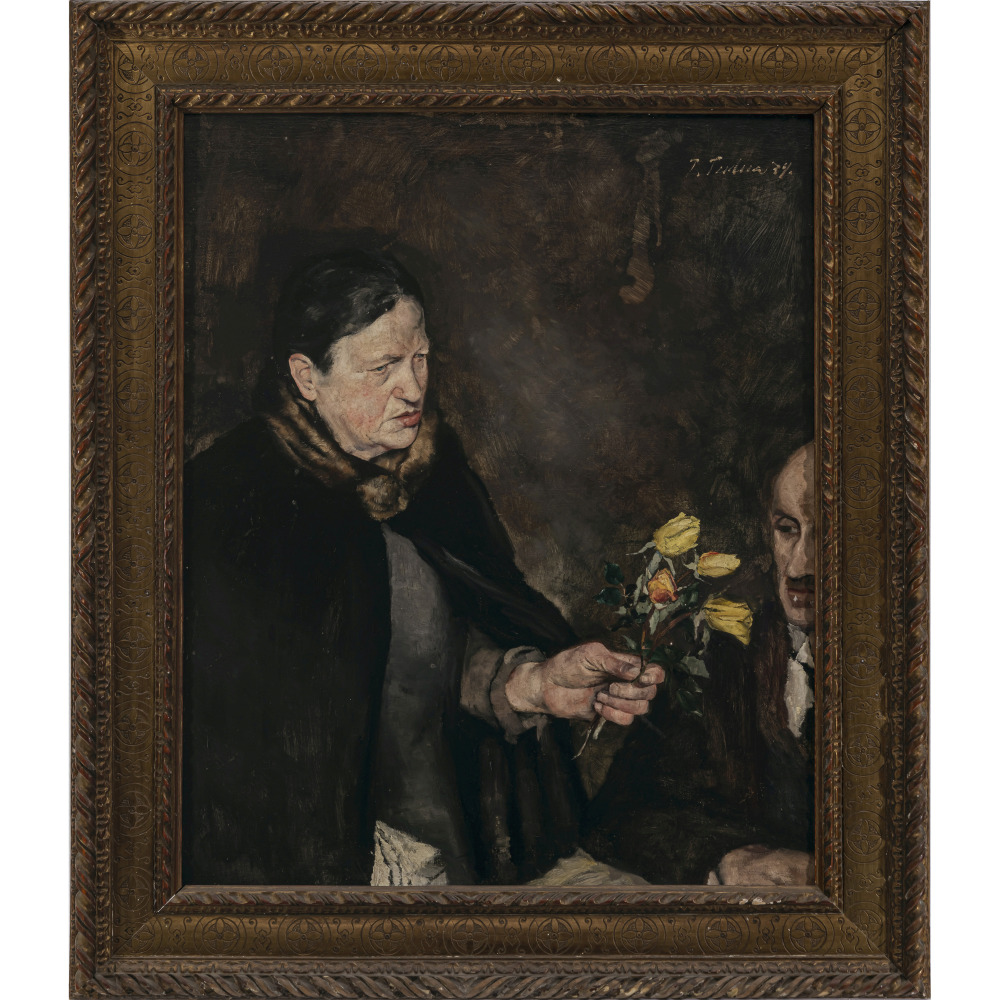 Paul Mathias Padua - Couple with flowers. 1934 - Image 2 of 2