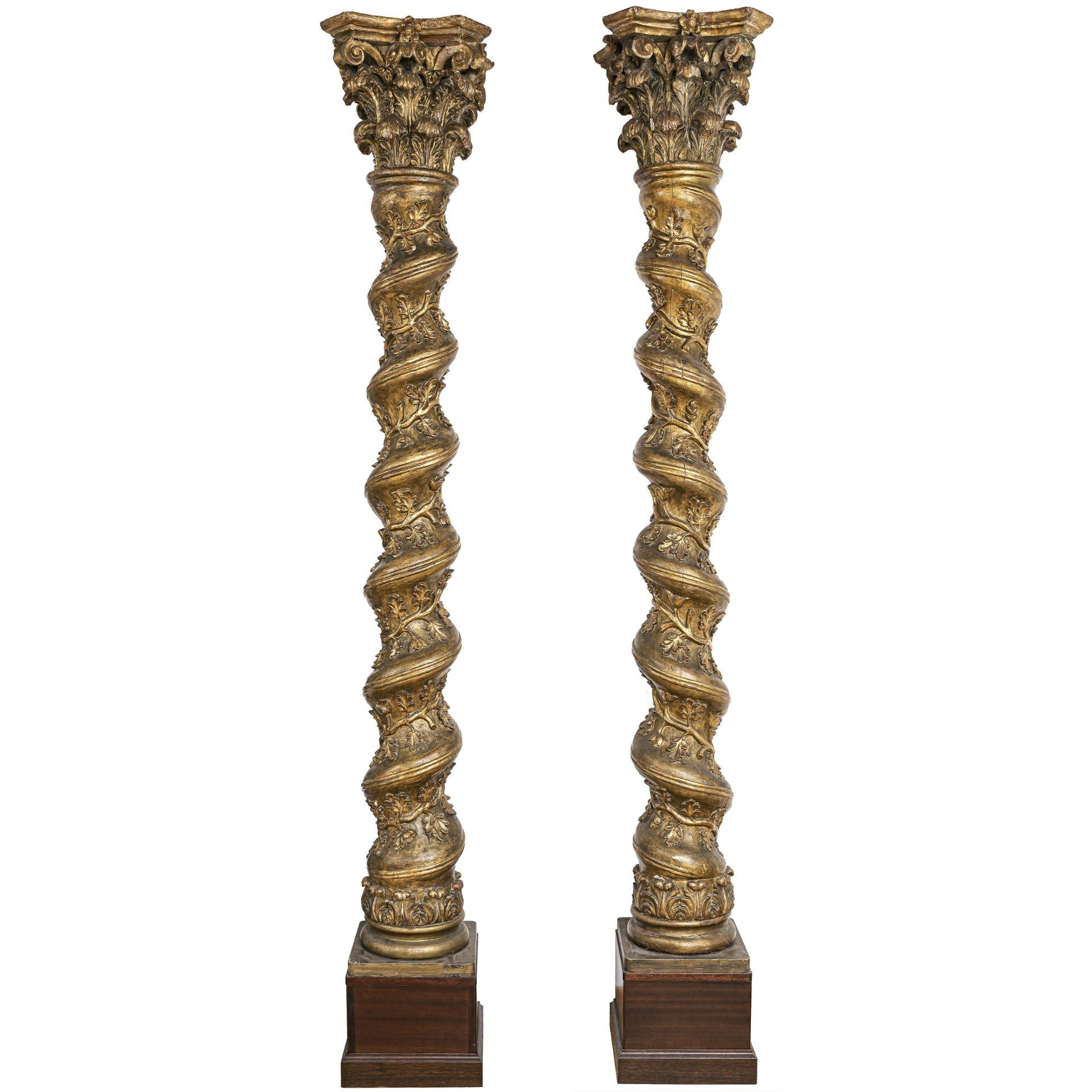 A pair of pillars - Italy, 17th/18th century