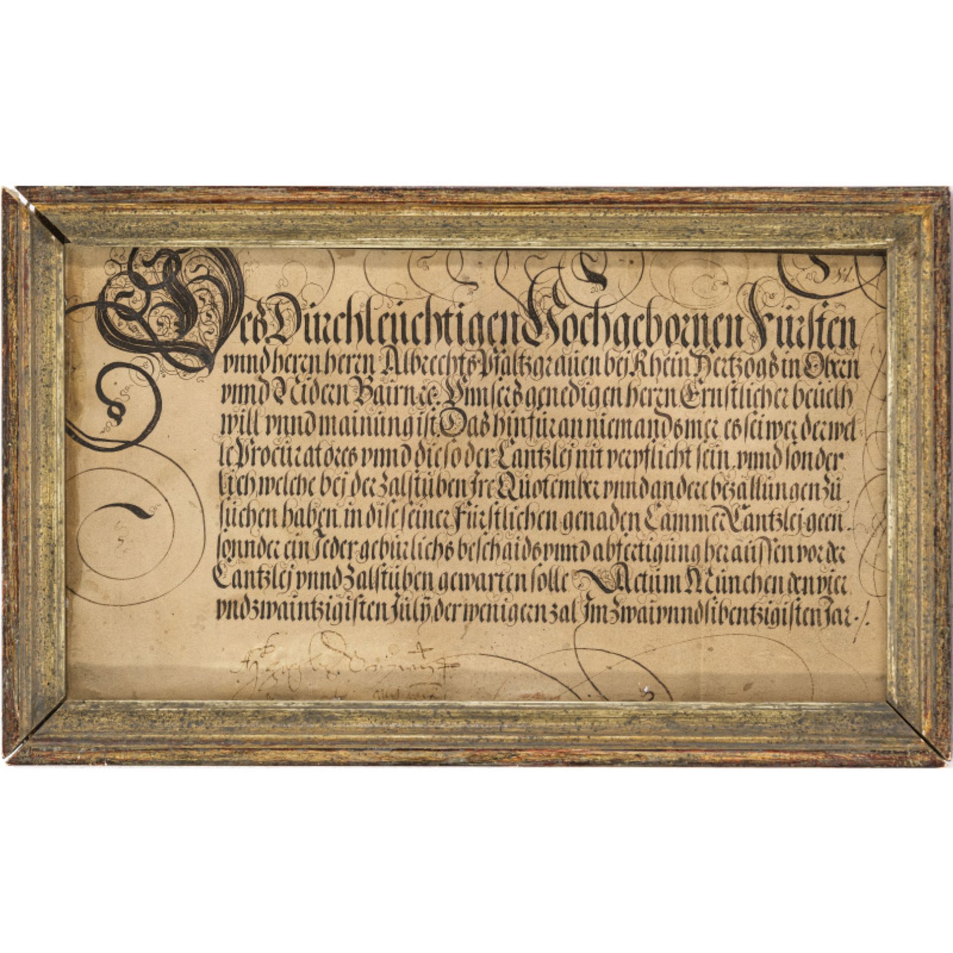 Herzog Albrecht IV. von Bayern - Handwritten: Im Namen des Herzogs wird bestimmten Personen der Zutr