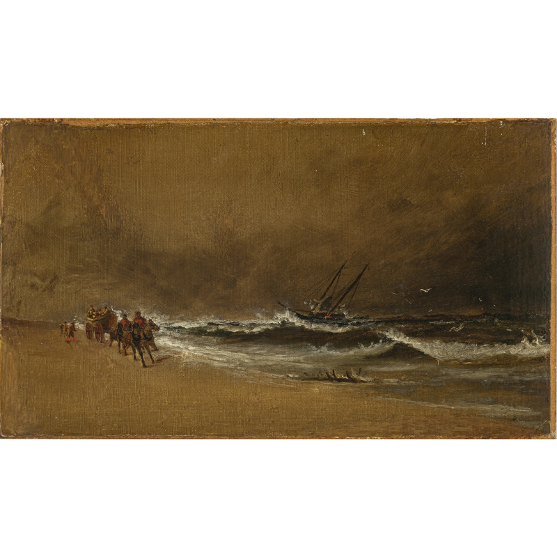 Unbekannt 19th century - Carriage on the beach