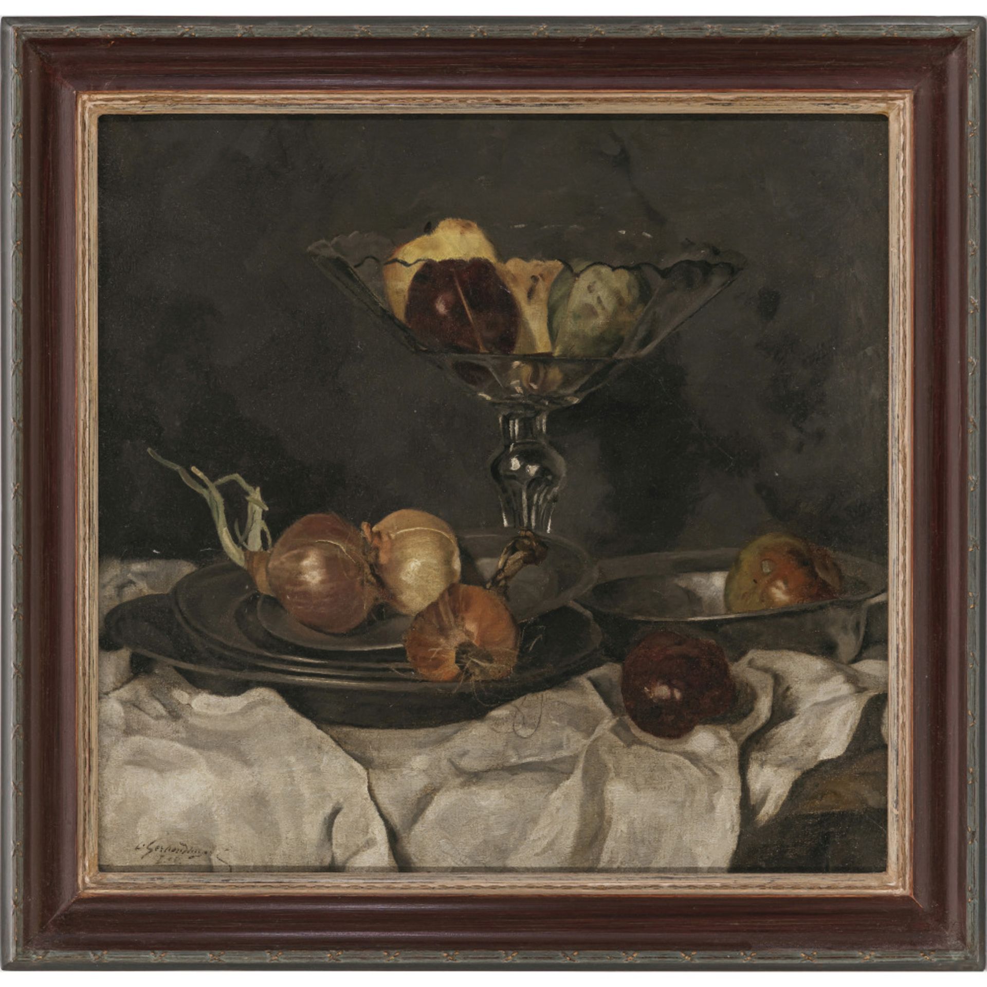 Constantin Gerhardinger - Stillleben mit Fruchtschale. 1919 - Bild 2 aus 3