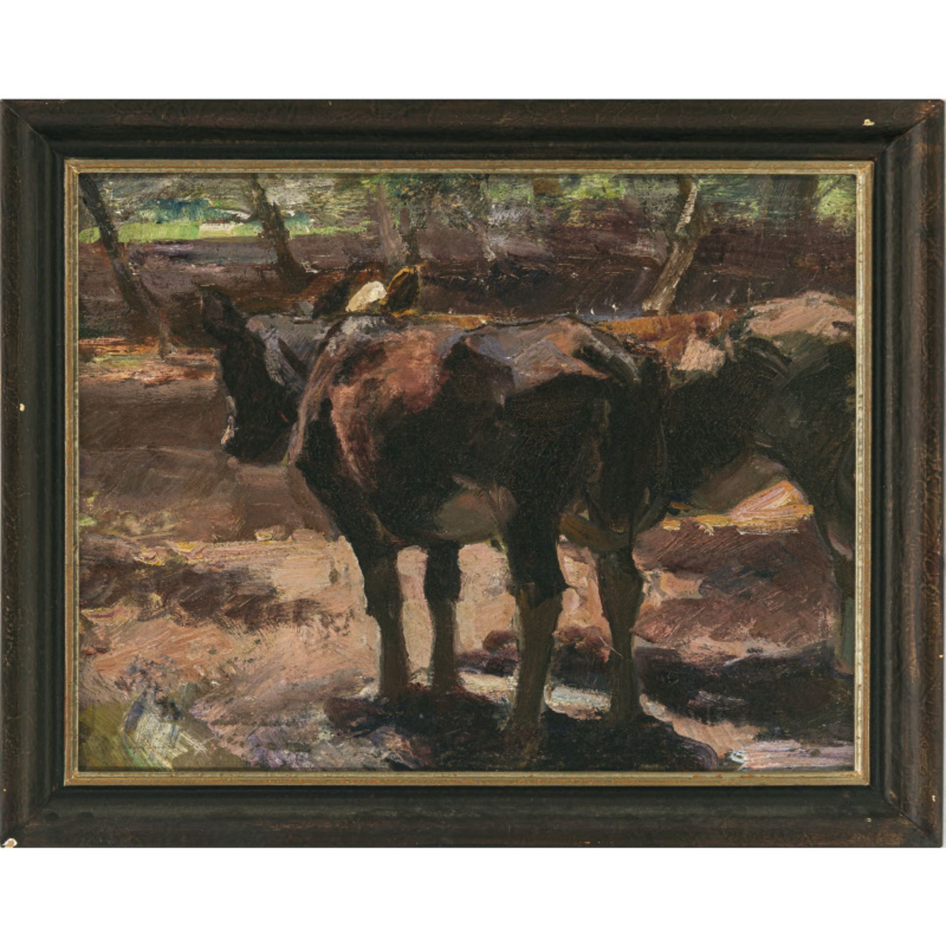 Heinrich von Zügel, Umkreis - Two cattle - Image 2 of 2