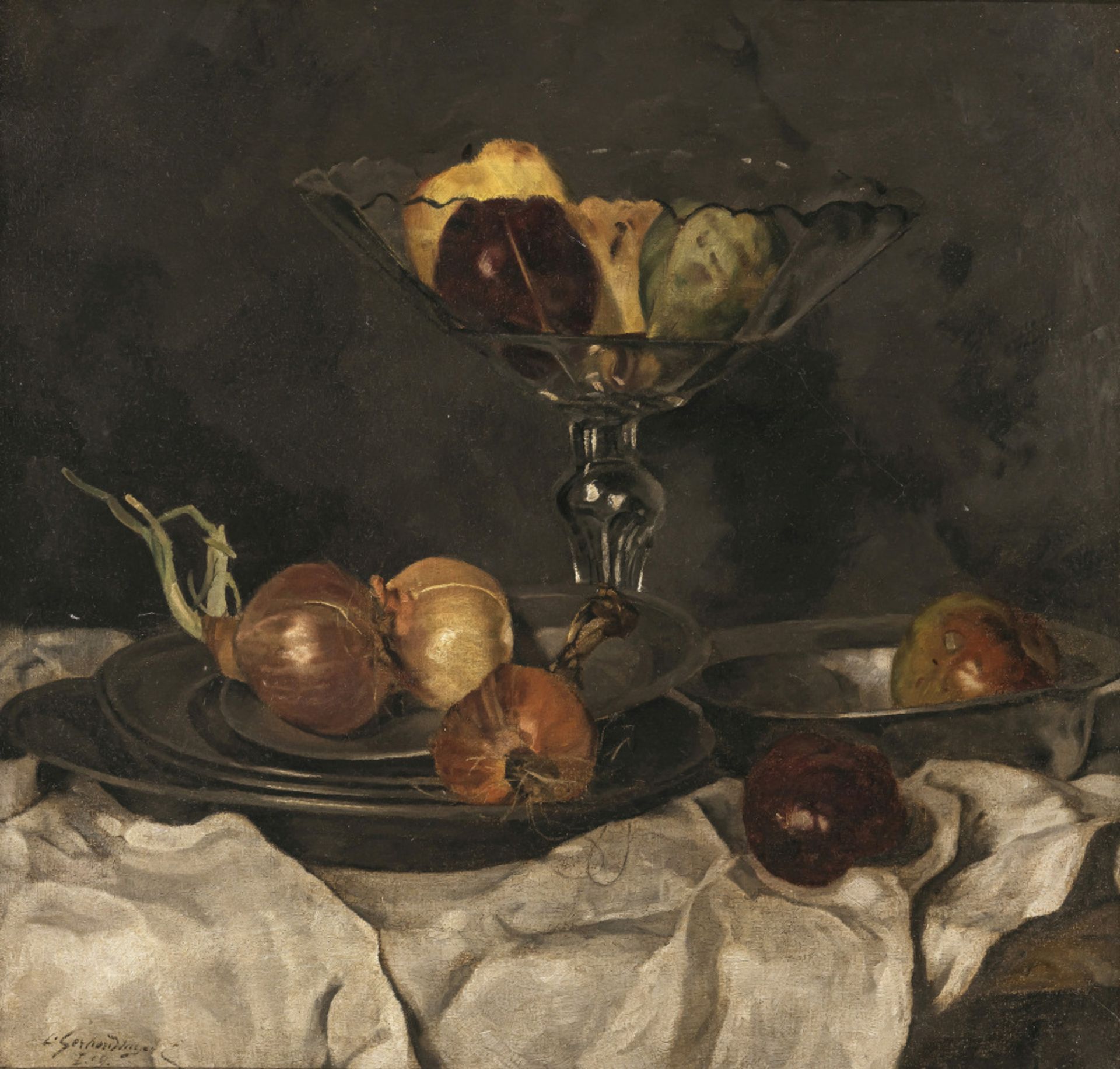 Constantin Gerhardinger - Still life with fruit bowl. 1919