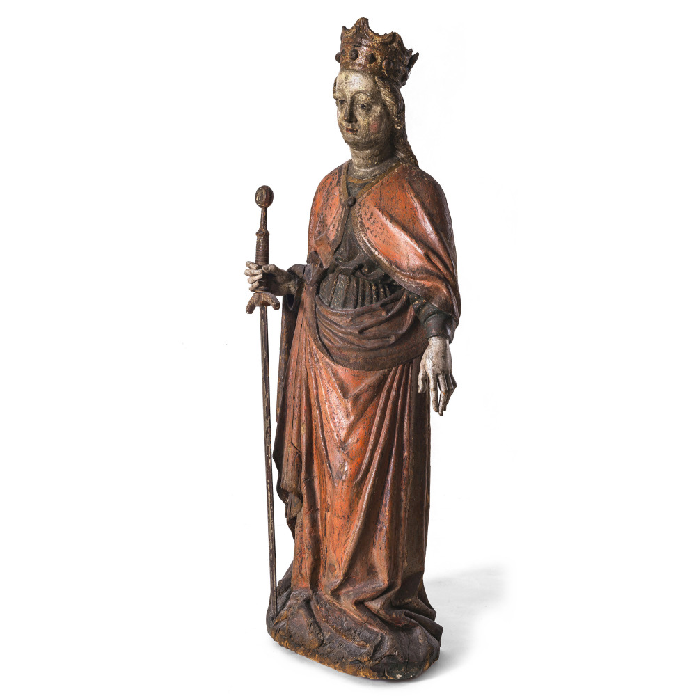 Saint Catherine - Salzburgian, circa 1440 - Image 2 of 5