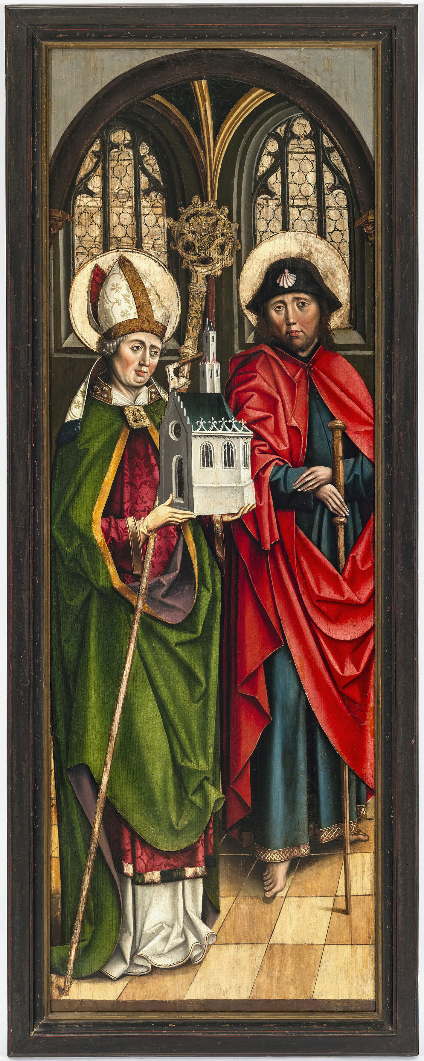 Master of the Ilsung-Madonna, active in Augsburg c. 1475 - Saint Wolfgang and Saint James the Great - Image 2 of 2