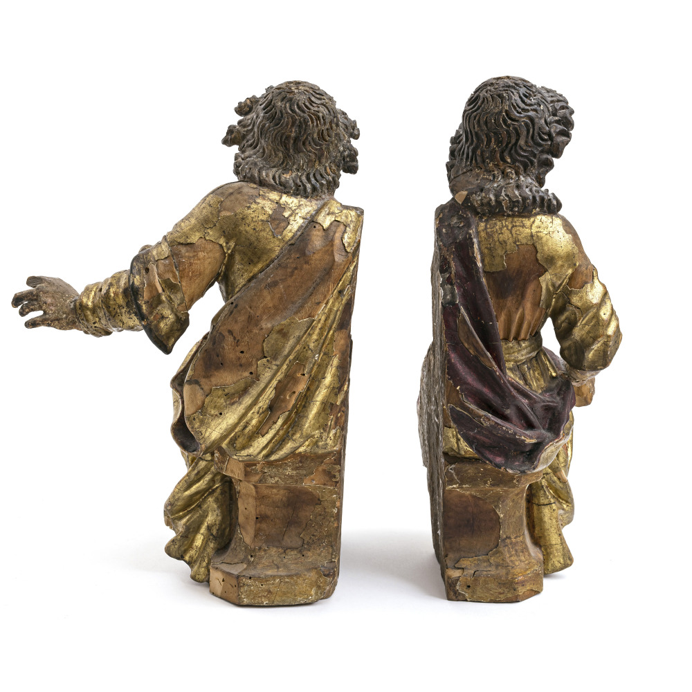 A pair of seated apostles - South German, circa 1600 - Image 2 of 3
