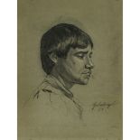 Constantin Gerhardinger - Young man in profile. 1910