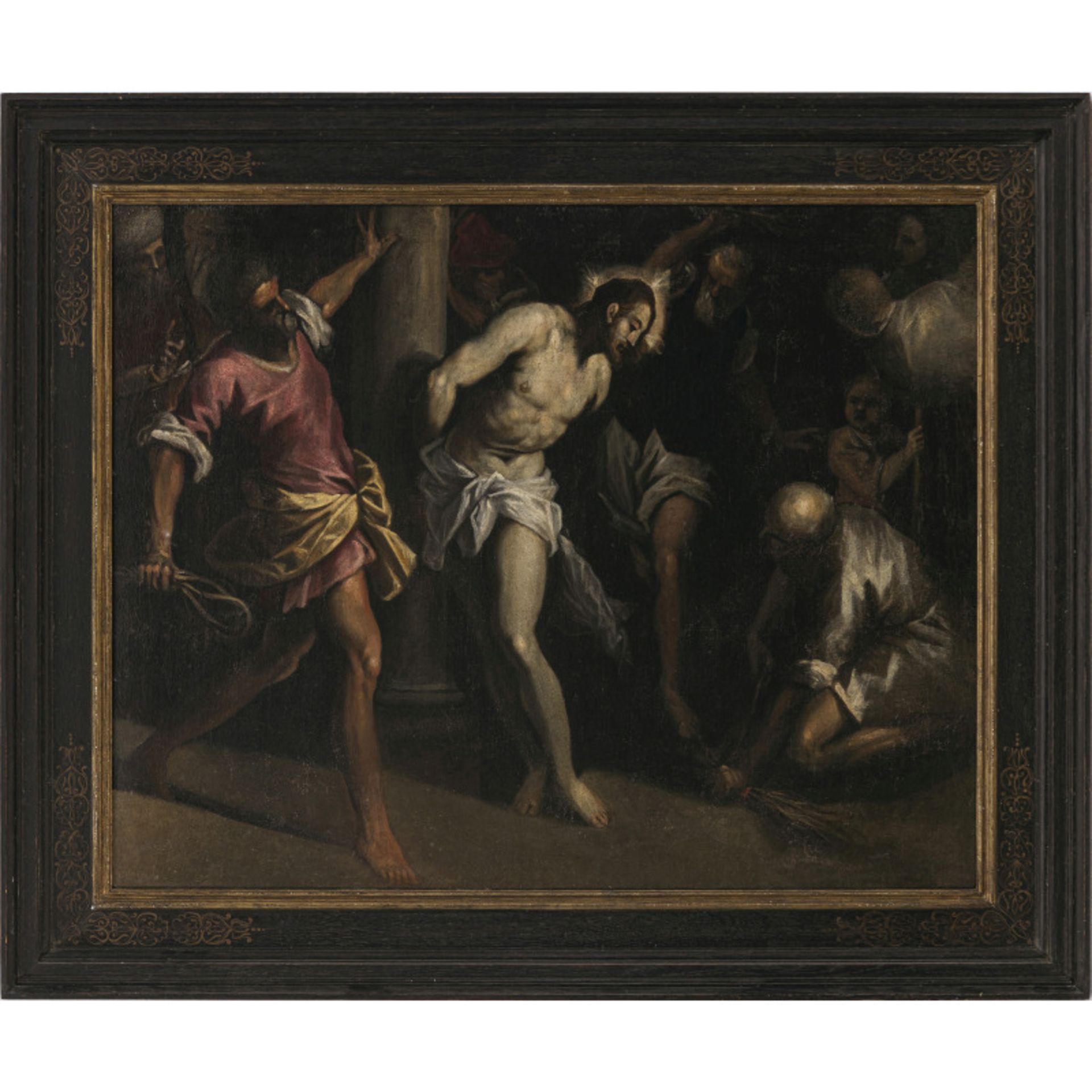 Jacopo Palma, gen. Palma il Giovane, Werkstatt - The Flagellation of Christ - Image 2 of 2