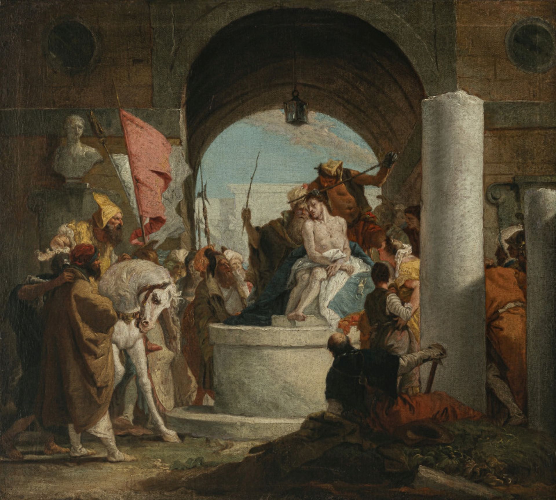 Giovanni Battista Tiepolo, Werkstatt - Christ crowned with thorns