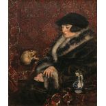 Paul Mathias Padua - Lady in fur with skull. 1924