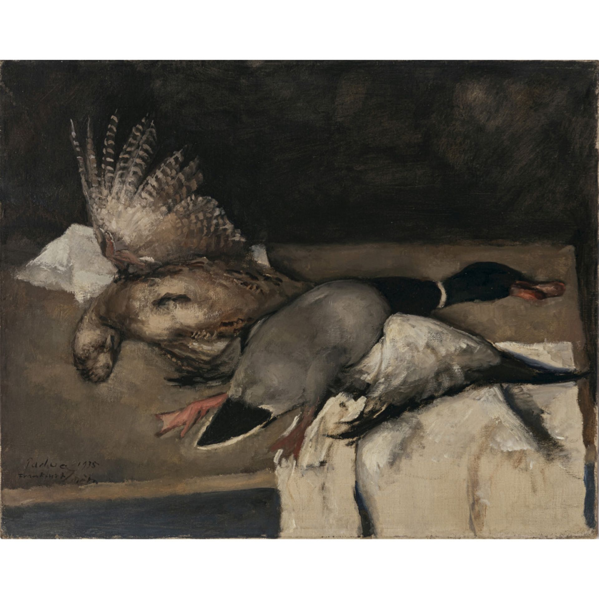 Paul Mathias Padua - Still life with two shot ducks. 1935