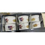 Royal Worcester (Set 6) Evesham Gold Porcelain Olive/Berry Ramekin Bowls in Box