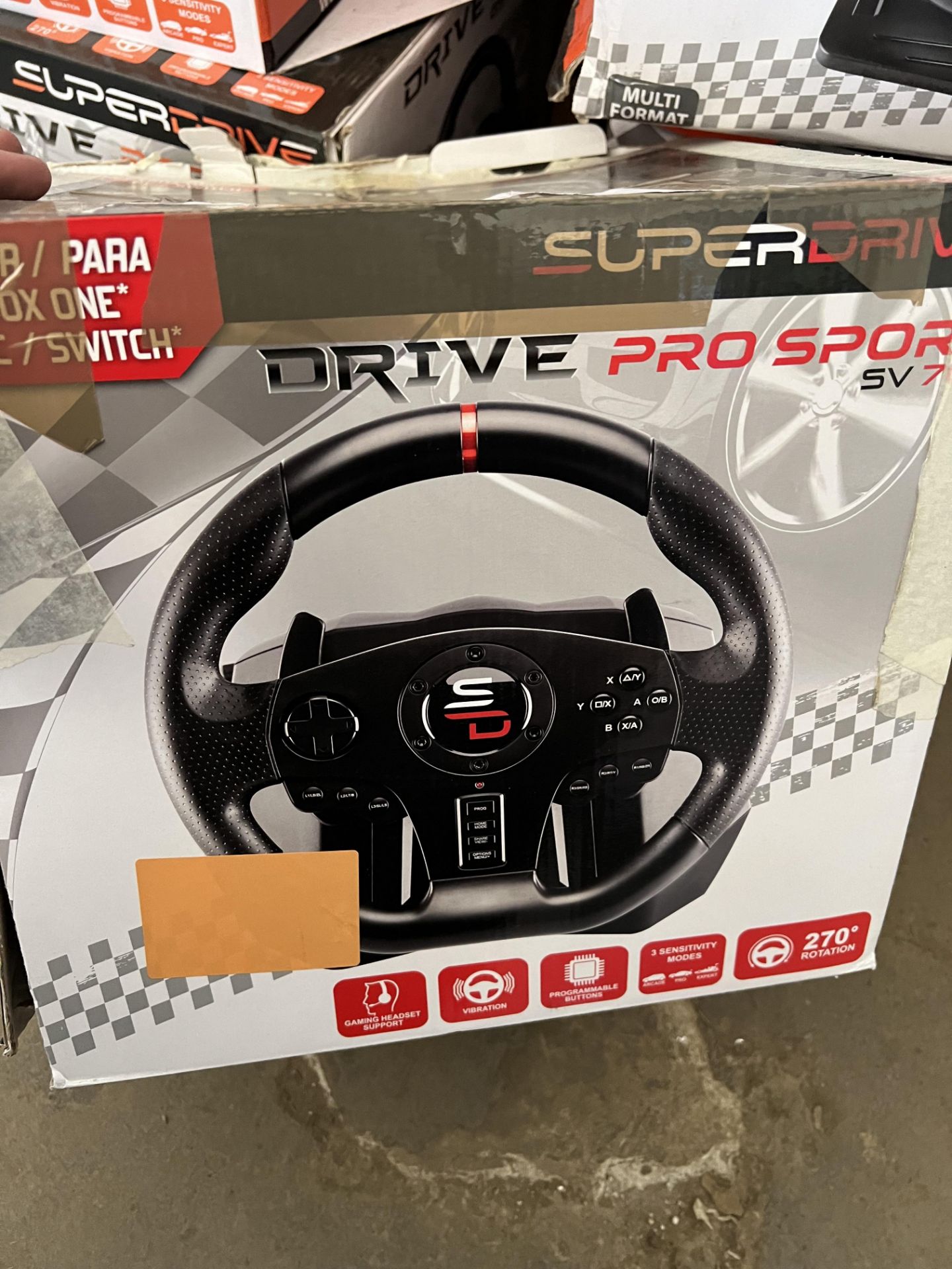 RAW RETURN -SUBSONIC SV700 Drive Pro Sport Wheel & Pedals -PS4/PS3/XBOX ONE/PC/SWITCH -RRP NEW £100+