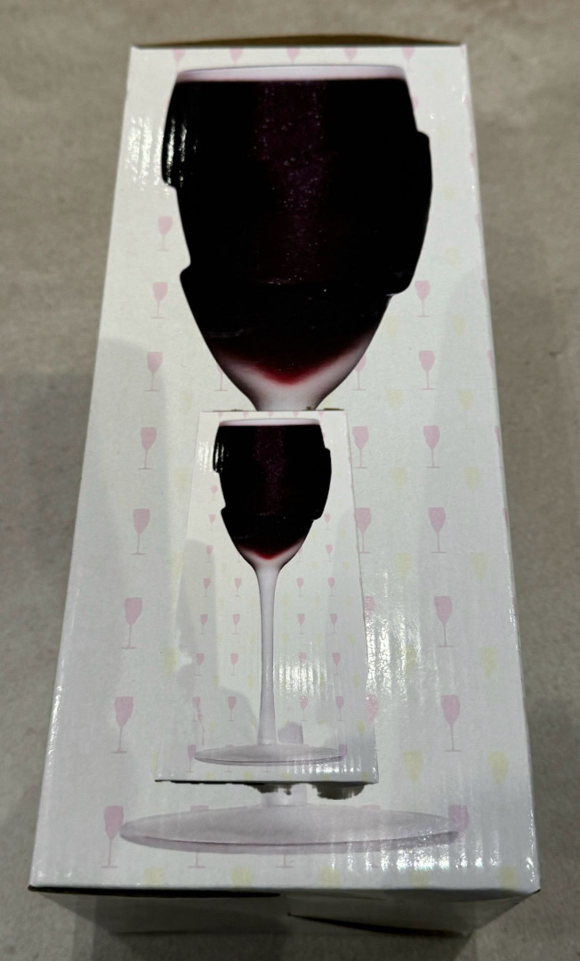 Drunk Wine Glass in Frosted Glass - Brand New & Boxed - RRP Â£18.99 - Bild 3 aus 5
