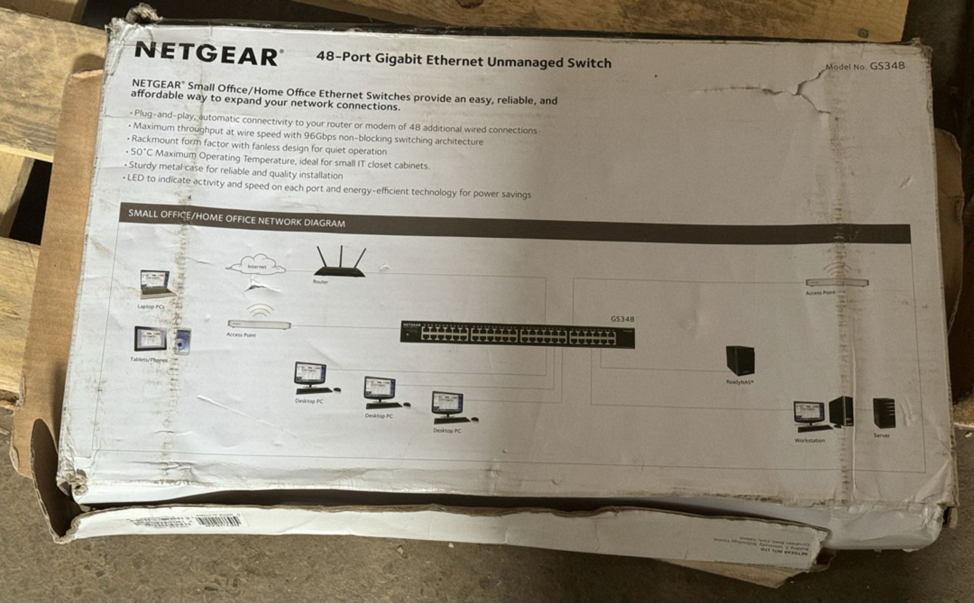 Netgear GS348 - New & Boxed, Damaged Box - RRP Â£280 - Bild 4 aus 5